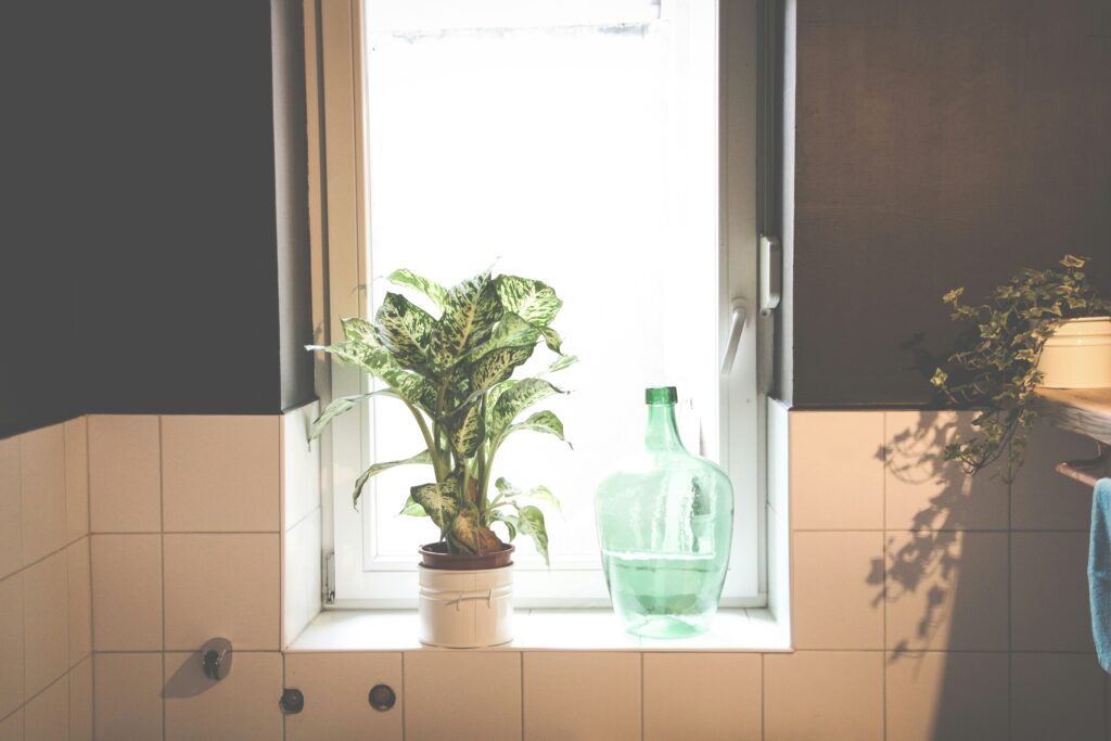 La condensation sur une fenêtre de salle de bains indique la présence d'humidité