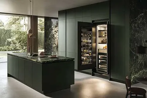 Armoires de cuisine vert foncé