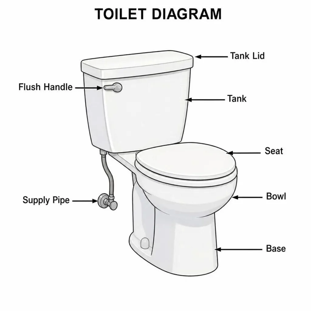 Schéma de base des toilettes
